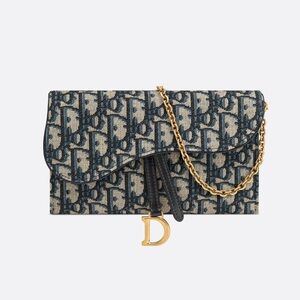 Dior Saddle Long Wallet with Chain